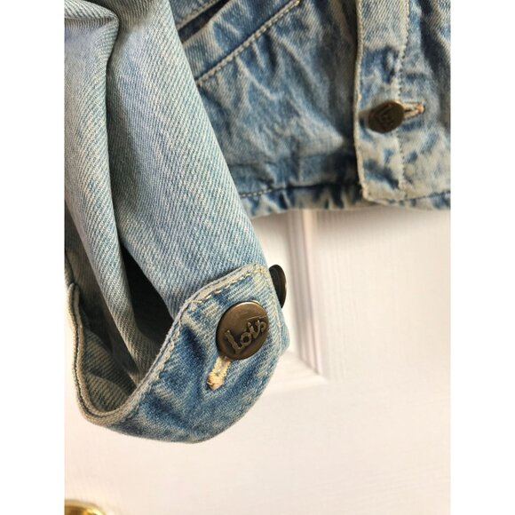 Vtg 1970's Lois Denim Jean Jacket Size S Made In Valencia Spain Bull Logo Size 4 - Picture 9 of 10
